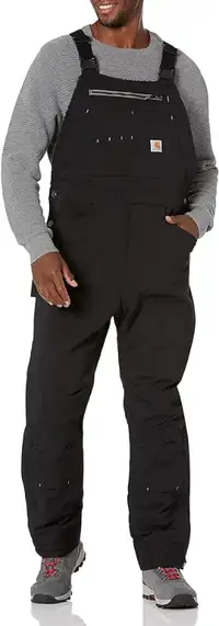 BNWT Carhartt Men's Super Dux Insulated Bib Overalls Black sz XL