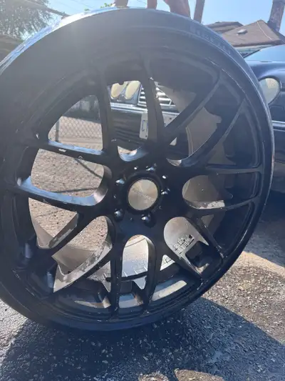 4 rims after market. No tires Some scratches need paint . Serious Byers