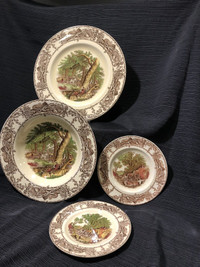 Royal Staffordshire Pottery - Rural Scenes (4 pieces)