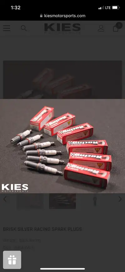 BRISK SILVER RACING 2MOR10S spark plug. 12mm thread, 1.05"(26.1mm) reach, 14mm Bi-Hex, gasket seat,...