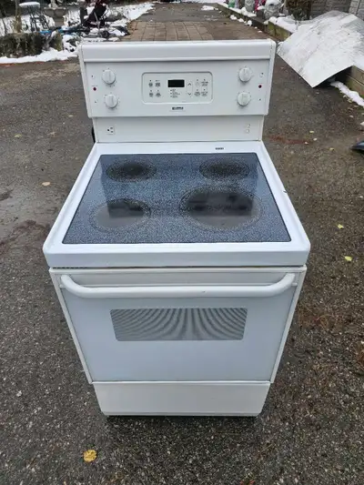 RARE!! Kenmore 24" White Electric Ceramic Top Stove Oven Range, View more