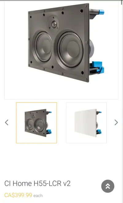 Paradigm speakers inwall speakers H55 LcR, View more