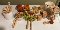 Large Quantity of Wooden Wheels for Toy Cars Etc