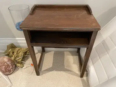TABLE / NIGHTSTAND - WOODEN BROWN, View more