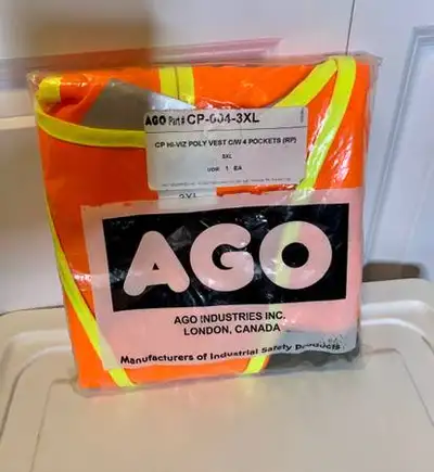 AGO Poly Safety Vest 4 Pockets 3XL, View more