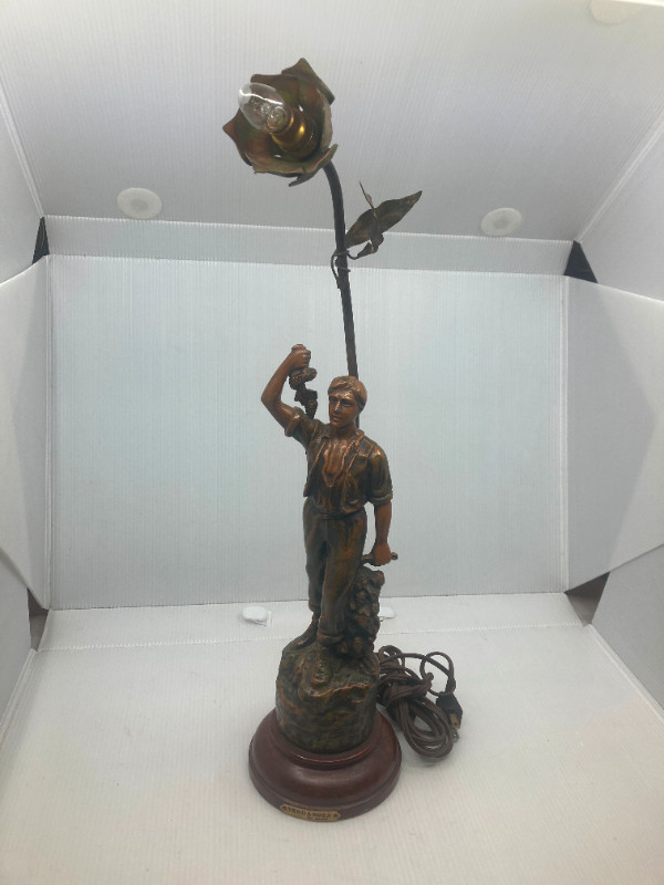 Lampe antique 1900 régule "vendanges" art nouveau France dans Art et objets de collection  à Ville de Montréal - Image 2
