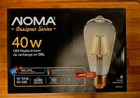 Noma Designer series 40 watt light bulbs x2 boxes 8 bulbs total
