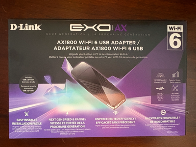 D-LINK AX1800 WI-FI 6 USB ADAPTER FOR YOUR COMPUTE, View more