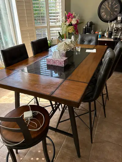 Glass Top Dining Table with 4 Chairs, View more