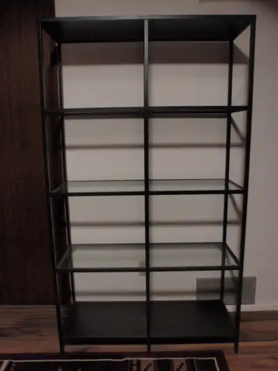 IKEA METAL & GLASS DISPLAY SHELF, View more