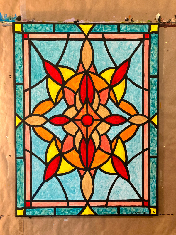 Painting - Stained Glass 3 in Arts & Collectibles in Windsor Region - Image 2