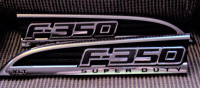 Pair of OEM 2016 Ford F-350 Super Duty XLT Front Fender-Emblem B