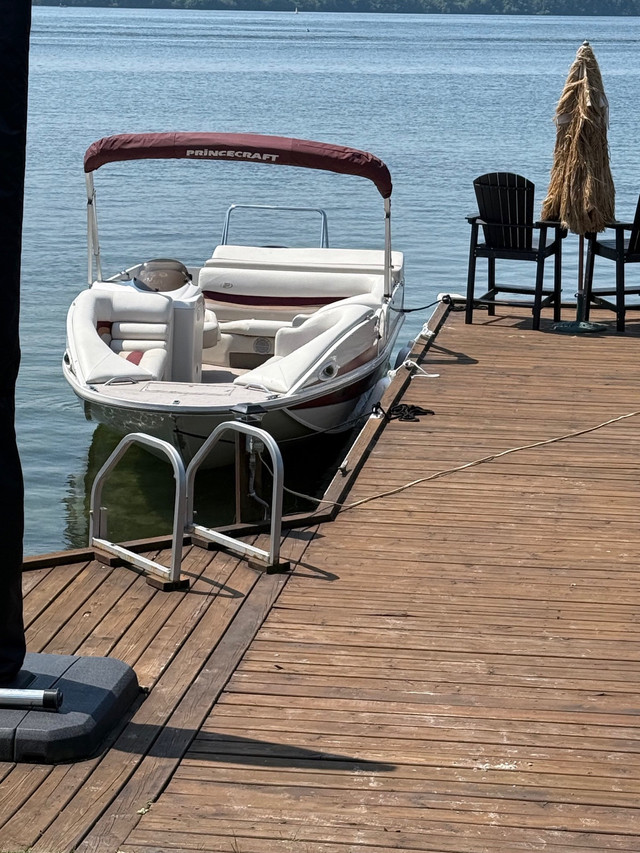 2004 prince craft Ventura deck boat in Powerboats & Motorboats in Cornwall - Image 3
