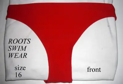 Women's  Roots Swim bottom, size 16, red, bikini, View more