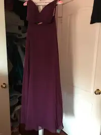 Women's wine strap evening gown/bridesmaid dress
