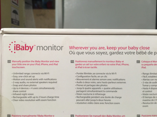 I BABY MONITOR; BRAND NEW; INFRARED NIGHT VISION W/NOTIFICATIONS in Gates, Monitors & Safety in Winnipeg - Image 4