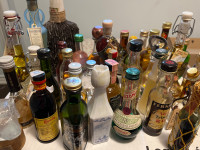 Miniature wine bottle collections