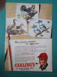 Bière  Carling  Red Cap  Ale  1951 & 1957 2 Publicités  Print Ad