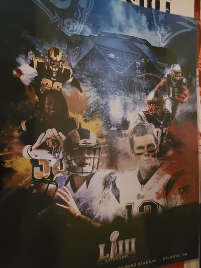 Superbowl LIII Rams vs Patriots Poster, View more