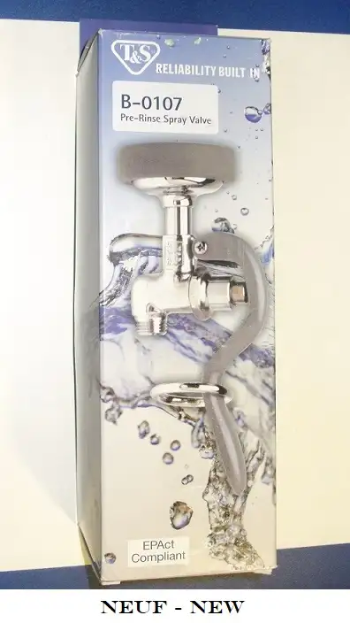 Pré-Rinse-Spray Valve T&S Brass Modèle: B-0107 NEUF., View more