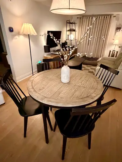Rustic Farmhouse style dining table set, View more