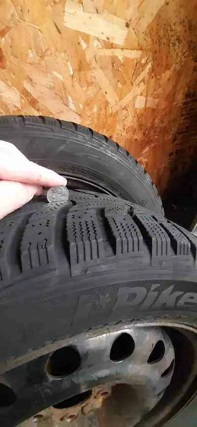 Hankook Winter I pike off of a Handa civic.