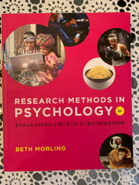 RESEARCH METHODS IN PSYCHOLOGY 2E EDITION - BETH MORLING