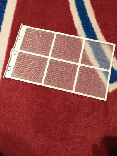 DANBY TOSSOT MAINSTAYS FACTO EXT 5000BTU WINDOW AIR CONDITIONER FILTER. 7-1/2X12-3/4 INCHES. NO PHON...
