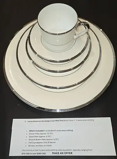 Lenox American Linen Mist 5 Piece Dish Set, View more