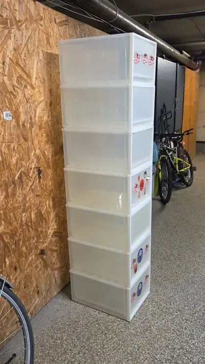  Stackable PP Plastic Drawer Storage Cabinet Tower - 7 Drawers, View more