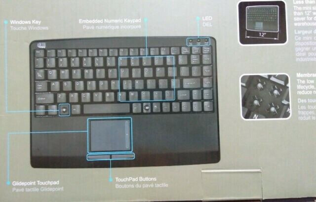 Adesso, AKB-410UB SlimTouch Mini USB Keyboard w Touch pad - NEW! in Mice, Keyboards & Webcams in Windsor Region - Image 4