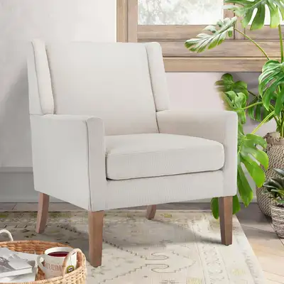 COLAMY Wingback Accent Chair (Beige) – NEW in box –, View more