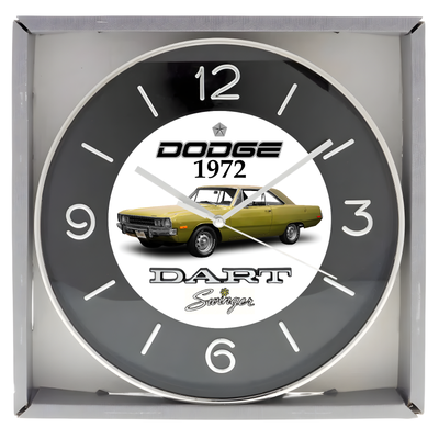 Brand new boxed wall clock approximately 10 inches in diameter featuring Custom designed artwork. Cl...