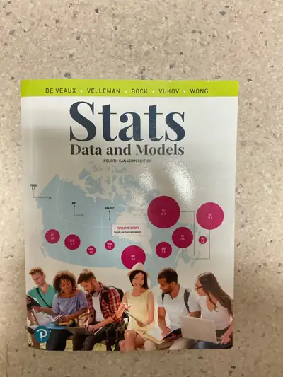 Stats data and models 4th canadian edition textbook, View more