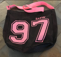 Pink Black Tote Bag
