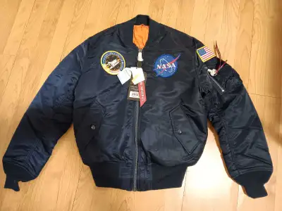 Bnwt NASA MA-1 Alpha Industries Flight Jacket Men's Small, View more