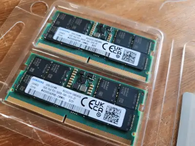 Samsung 16GB DDR5 5600MHz PC5-44800 CL46 SODIMM 1Rx8  (ONE PAIR), View more