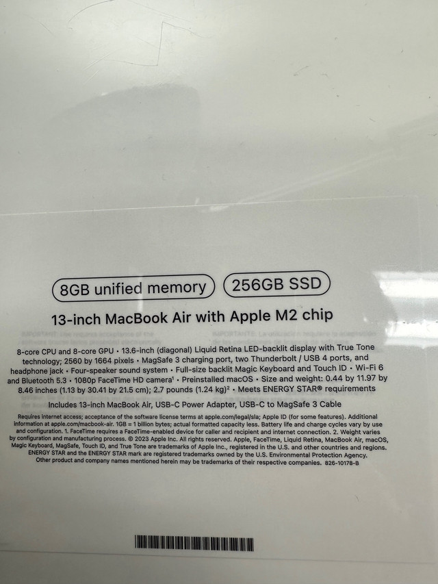 BRAND NEW IN BOX MacBook Air M2 13.6” in Laptops in City of Toronto