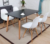 Dining Table Set, 1 table with 4 Chair Rectangular