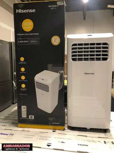8,000 BTU 3-In-1 Hisense Portable Air Conditioner Dehumidifier, View more