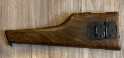 Shoulder stock/holster for Browning High Power. Hardwood with a beautiful wood grain. Will fit Ingli...