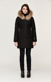 SOIA and KYO Christy-R Hooded Down Coat - XXS Black