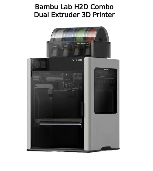 Bambulab H2D Combo 3D Printer, Dual Extruder, Core-XY, Bambu Lab628632667622421211