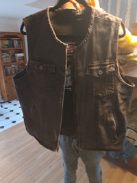 Armored Denim Motorcycle Vest