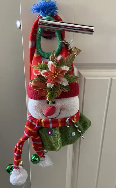 Christmas Snowman Doorknob Hanger Decoration, View more