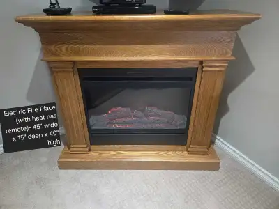 1. Solid wood, immaculate condition- 2 end tables, sofa table and coffee table = $500 2. Electric Fi...