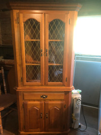 Beautiful corner curio cabinet 