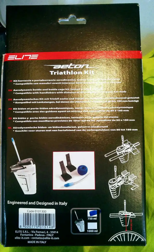 Bike Bicycle New Elite Aeton Water Bottle for TT / Triathlon in Road in City of Toronto - Image 4