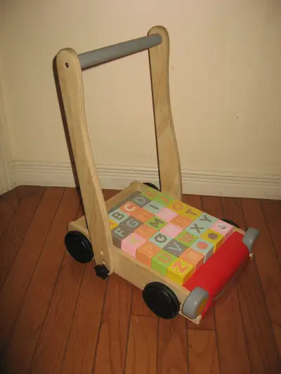 Play Toy Baby Walker with Alphabet - Wooden Push Wagon -Walker, View more