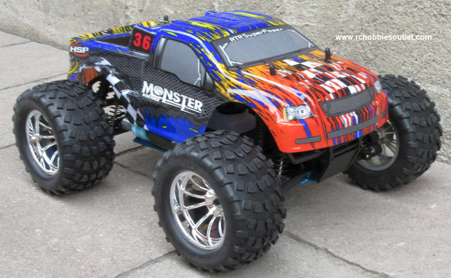 NEW RC NITRO GAS MONSTER TRUCK ,  HSP 1/10 4WD PIVOT BALL SUSP. in Hobbies & Crafts in City of Halifax - Image 4